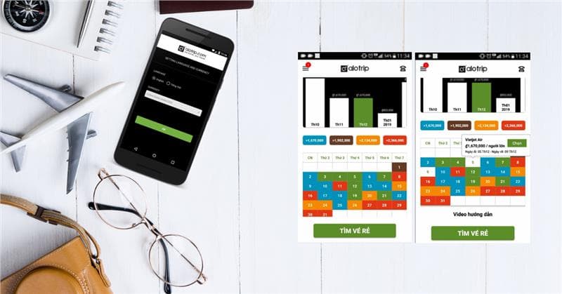 Ứng dụng AloTrip trên Play Store: Hiển thị vé rẻ cả năm & Thông báo giá vé