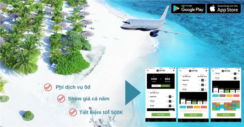 Ứng dụng AloTrip trên App Store: Hiển thị vé rẻ cả năm & Thông báo giá vé