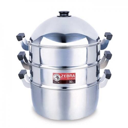 Bộ Nồi Hấp Inox 3 Tầng Có Xửng Hấp Zebra Thái Lan
