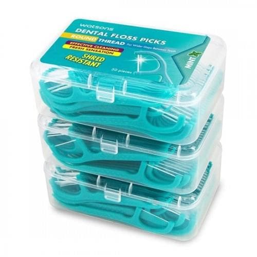 Chỉ Nha Khoa Watsons Mint Round Thread Xanh Thái Lan [Hộp 50 Cái]