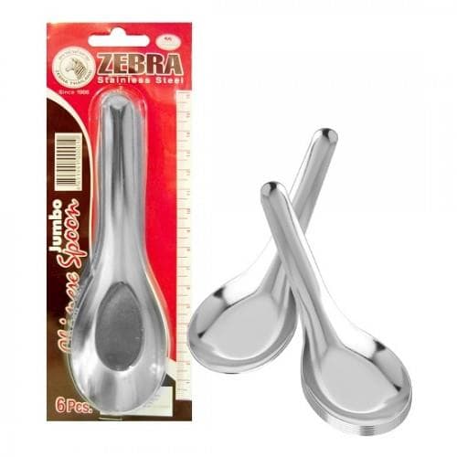 Bộ 6 Cái Muỗng Inox Zebra Loại Lớn 100001 Thái Lan