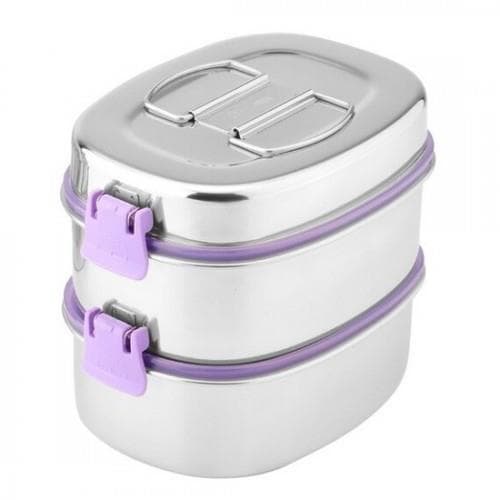 Camen Oval 2 Ngăn Zebra Smart Lock II 152042 (16cm) Thái Lan [Tím]
