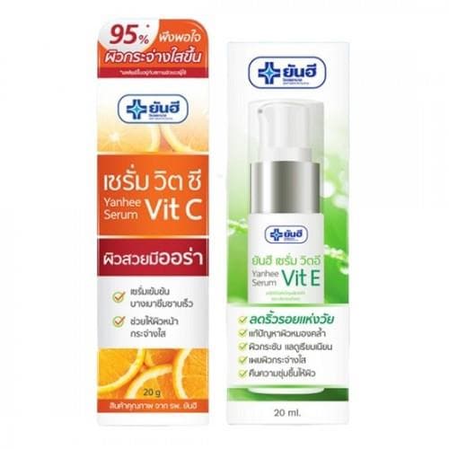 Bộ Đôi Serum Chăm Sóc Da Mặt Yanhee Vit C & Vit E Thái Lan