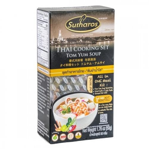 Gia Vị Nấu Món Tom Yum, Lẩu Thái, Bún Thái Sutharos Thái Lan Chuẩn Vị 50g