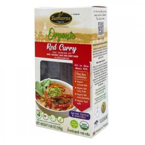 [Organic] Gia Vị Nấu Cà Ri Đỏ Sutharos Organic 195g Thái Lan