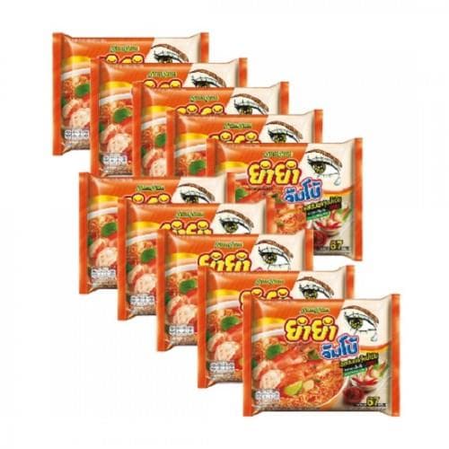 10 Gói Mì Lẩu Thái Yum Yum Tom Yum Chua Cay Nước Đục 67g Thái Lan [Cam]