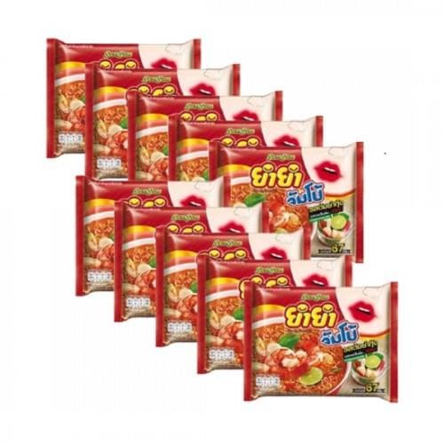 10 Gói Mì Lẩu Thái Yum Yum Tom Yum Siêu Cay Nước Trong 67g Thái Lan [Đỏ]