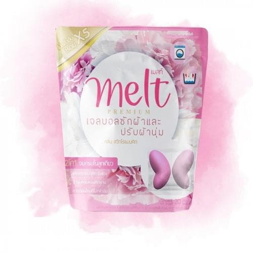 Viên Giặt Xả Melt Gel Ball 2 In 1 Hồng Thái Lan