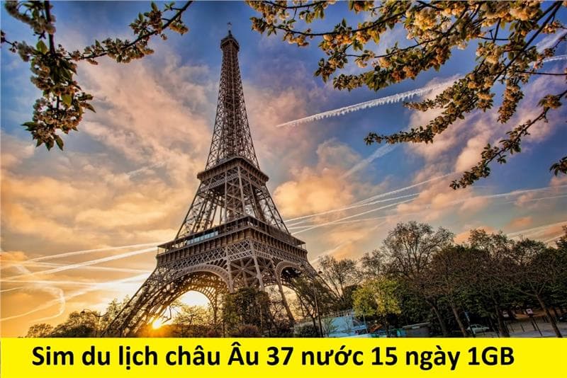 Sim du lịch châu Âu 37 nước - 15 ngày - 1GB – SB41