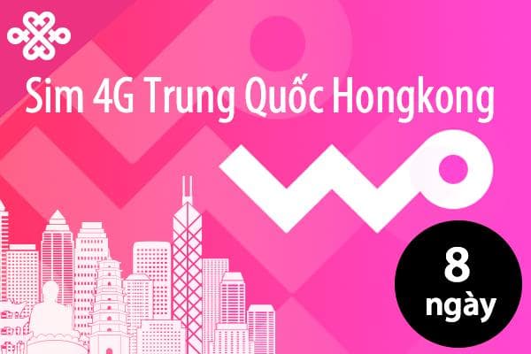 Sim du lịch Trung Quốc - Hồng Kong - 8 ngày - 5GB - 4G - SA02