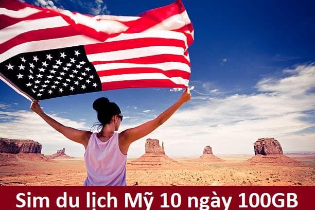 Sim du lịch Mỹ - 10 ngày - 100GB – SB46